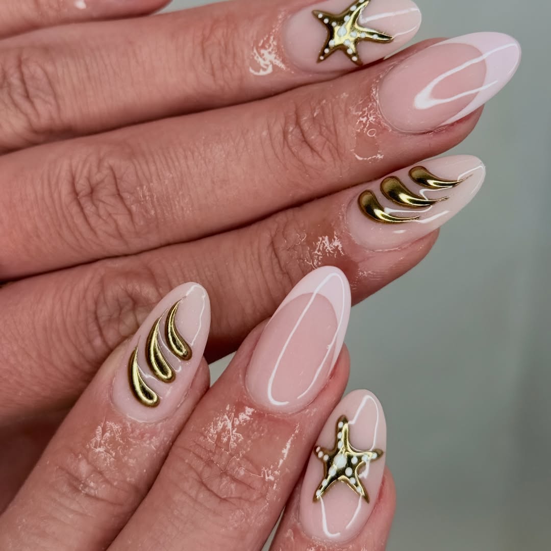 Crystal gem nails